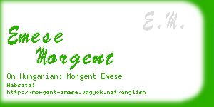 emese morgent business card